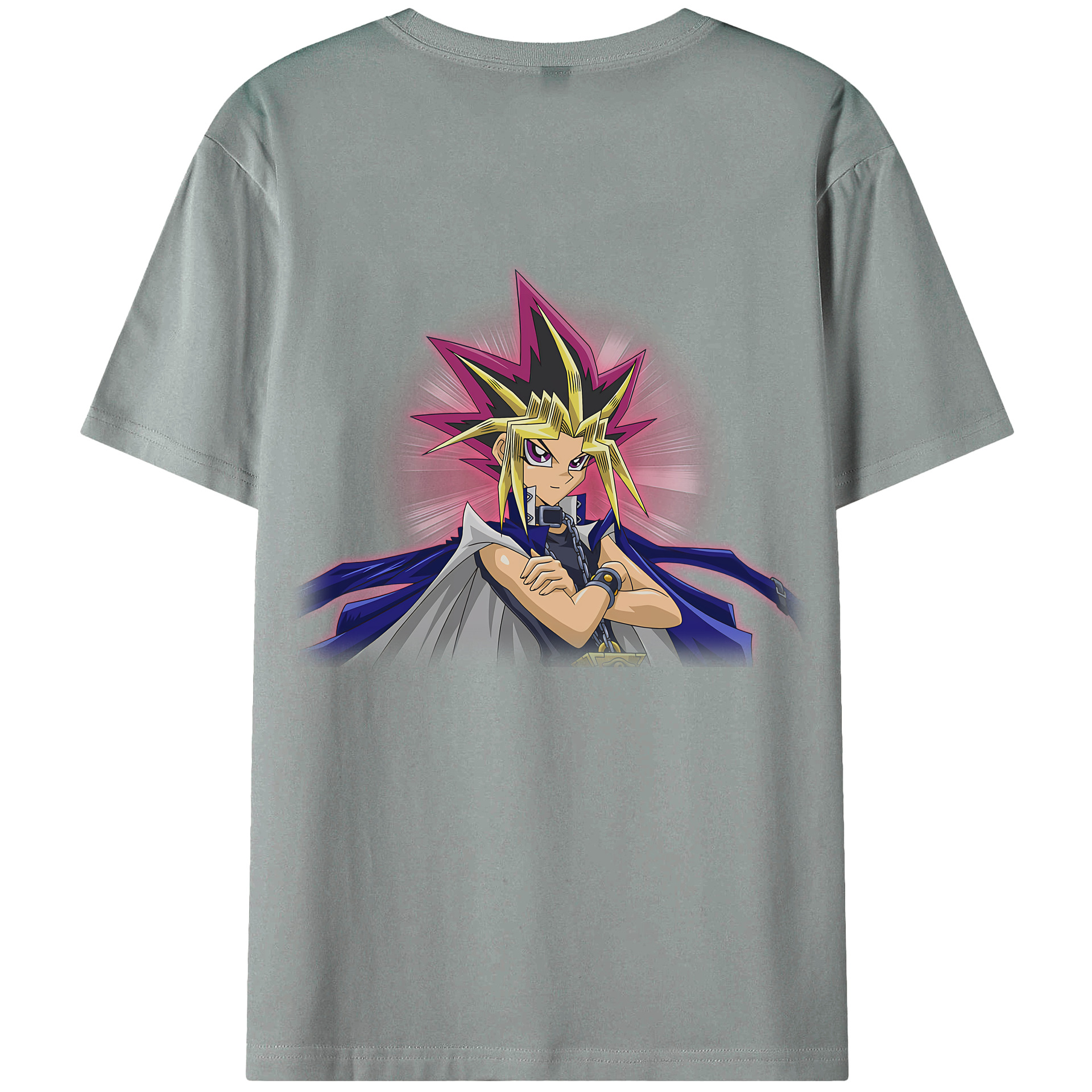 （画像用） 遊☆戯☆王 Yu-Gi-Oh! 綿100％ メンズ半袖Tシャツ（バックプリント） 通気性